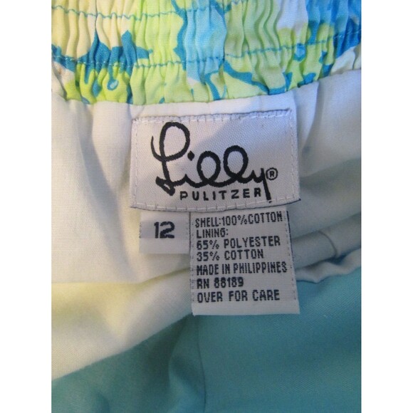 Lilly Pulitzer Girls Halter Dress Vintage White Label Blue Tropical Floral Sz 12 - Picture 5 of 5